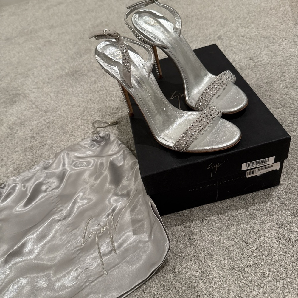Giuseppe Zanotti Silver Glamorous Heels